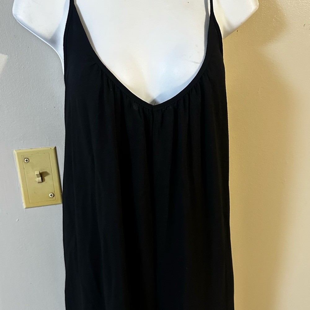 Black Sleeveless V-Neck Maxi Jumpsuit - Picture 3 of 7